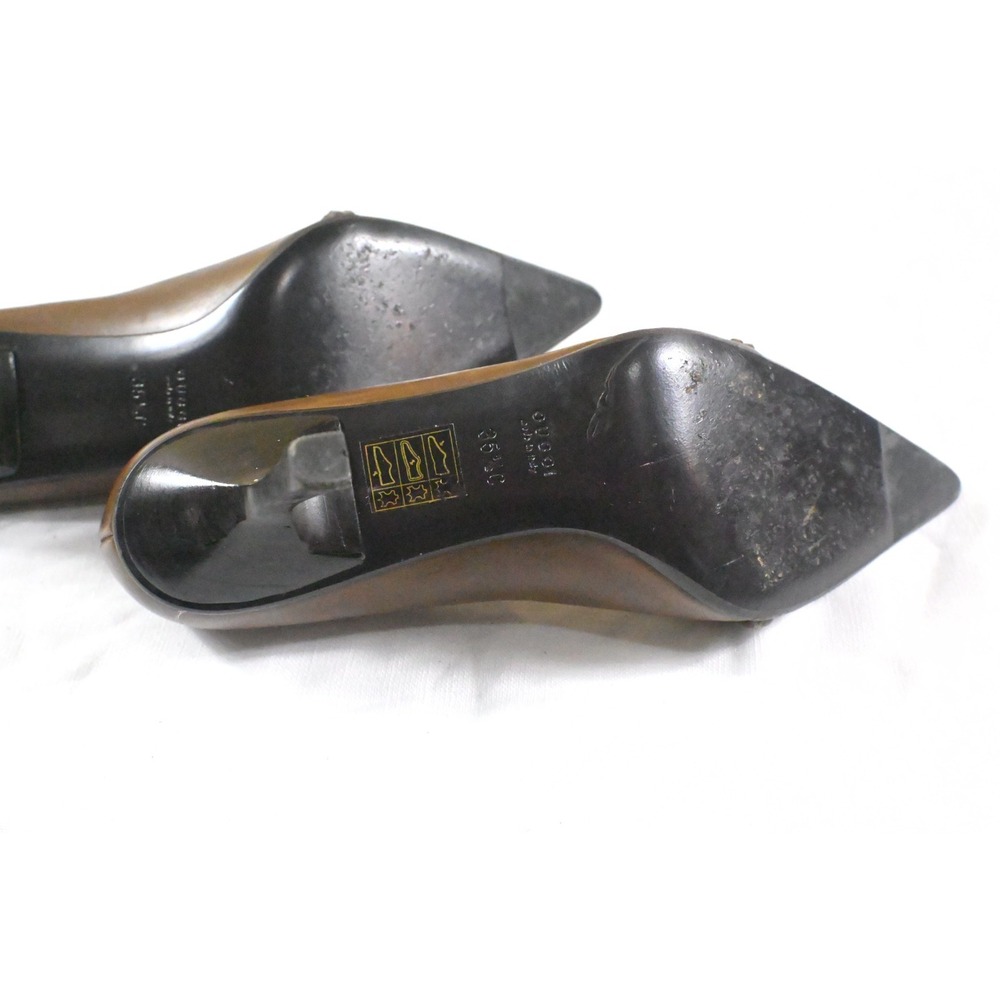 Gucci Vintage Horsebit Pumps Pointed Toe Stiletto Heels Leather Brown 35.5C US 5 - Picture 11 of 13